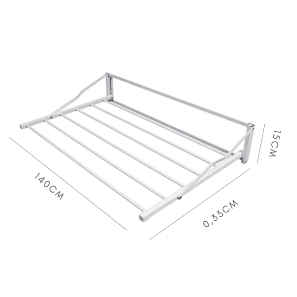 Varal Articulado de Parede 33cm x 140cm x 06 Varetas 2