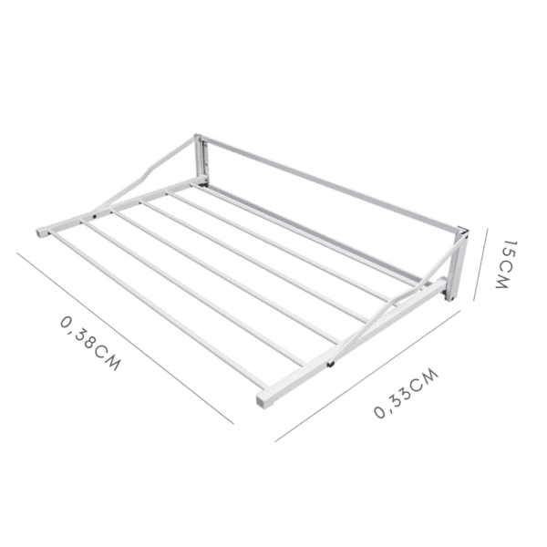 Varal Articulado de Parede 33cm x 38cm x 06 Varetas 2