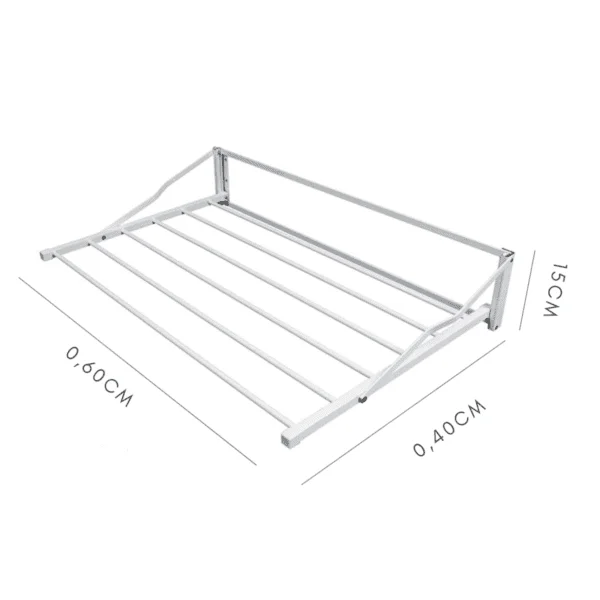 Varal Articulado de Parede 40cm x 60cm x 07 Varetas 2