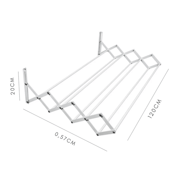 Varal Sanfonado 120cm x 07 Varetas 2