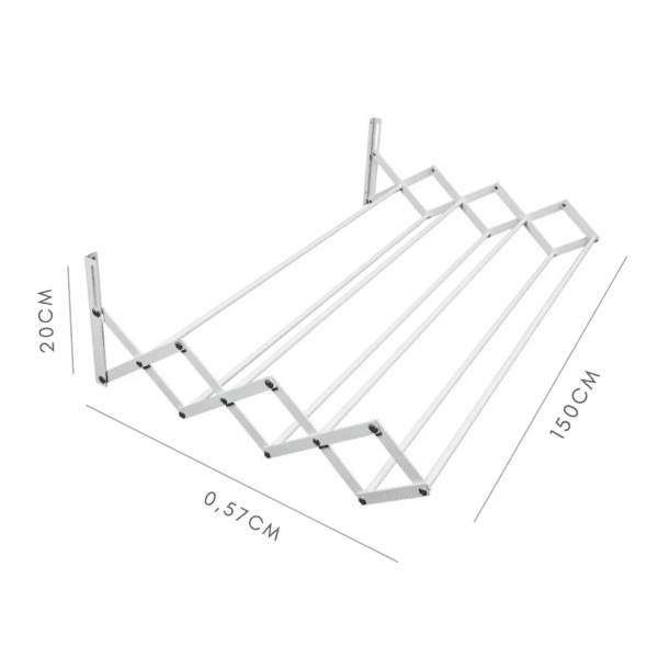 Varal Sanfonado 150cm x 07 Varetas 2